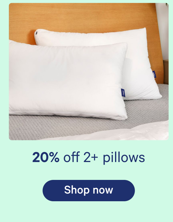 20% off 2+ pillows