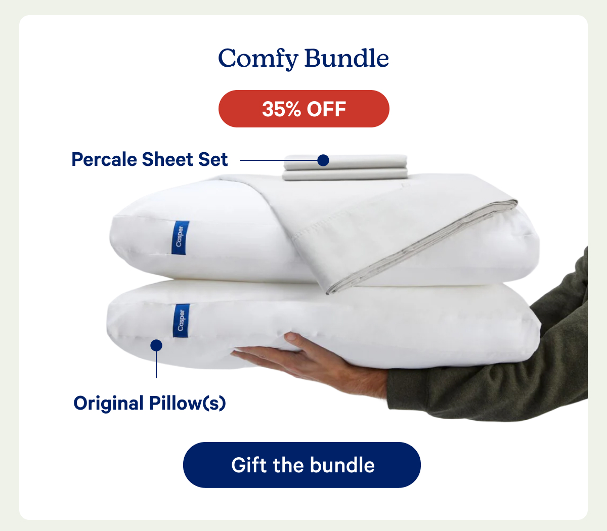 Comfy Bundle; Percale Sheet Set + Original Pillow(s)