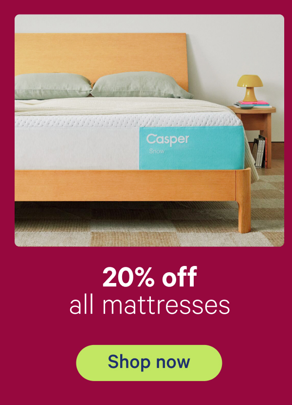 20% off mattresses