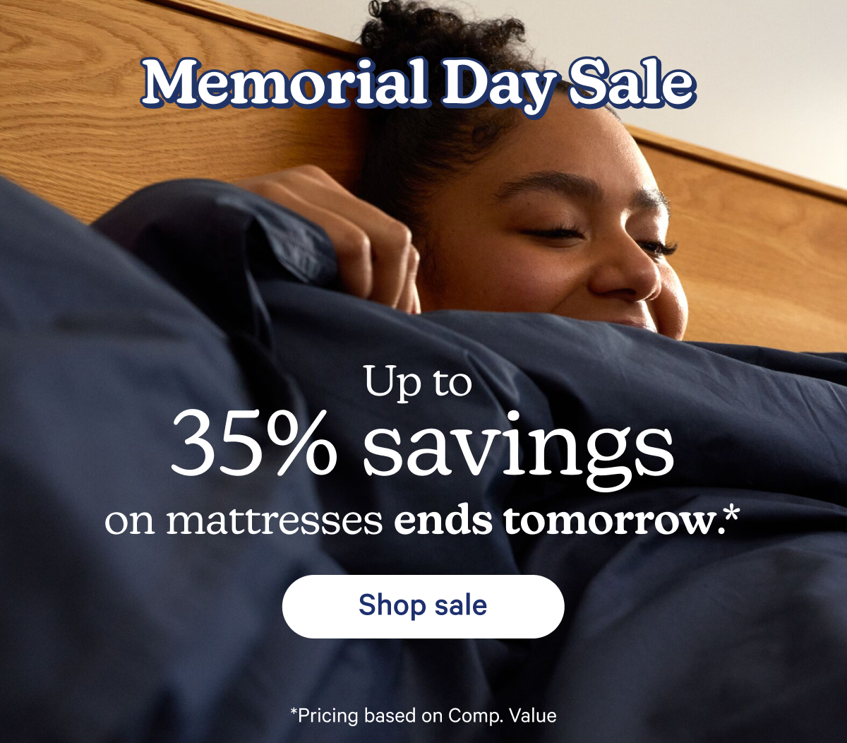 Up to 35% off mattresses ends tomorrow