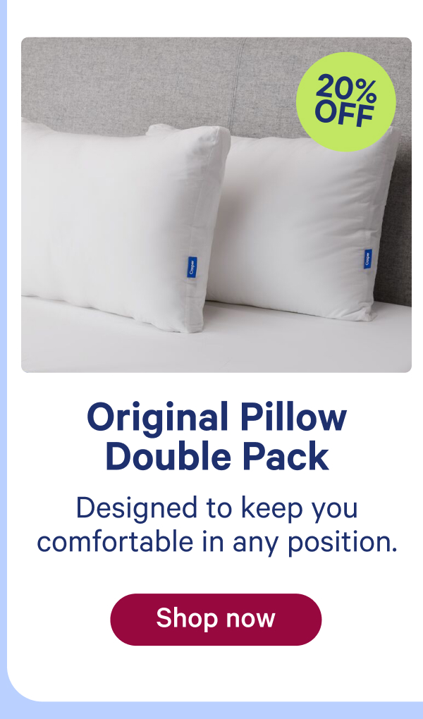 Original Pillow Double Pack: Designed to keep you comfortable in any position