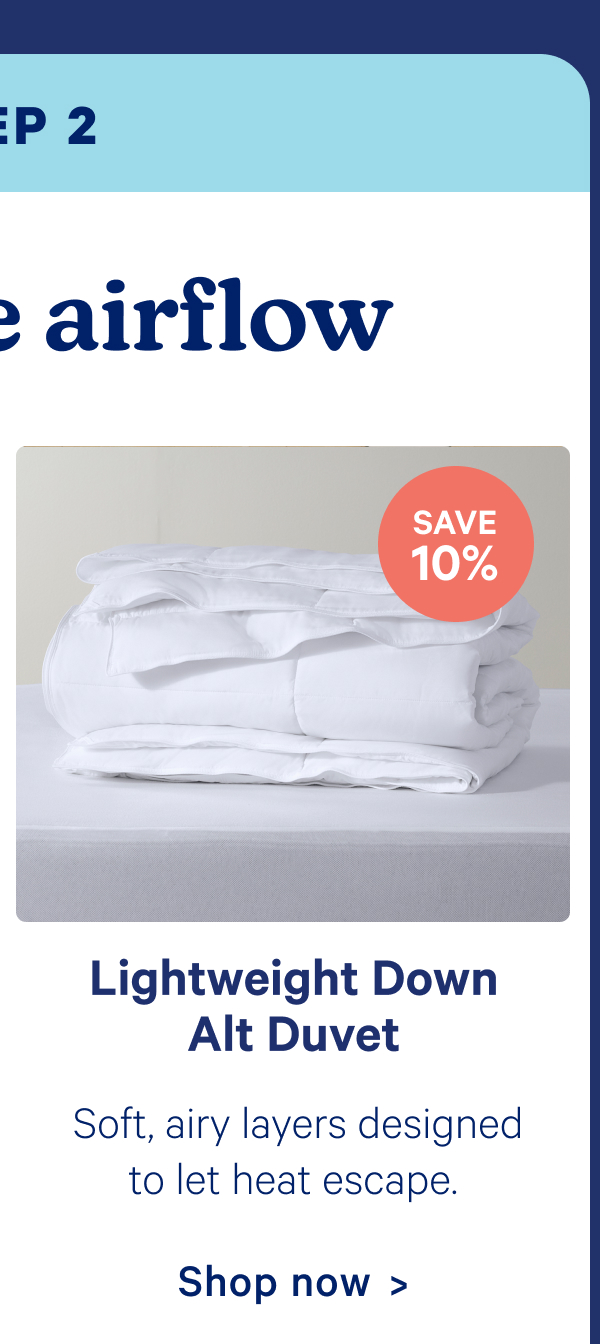 lightweight down alt duvet