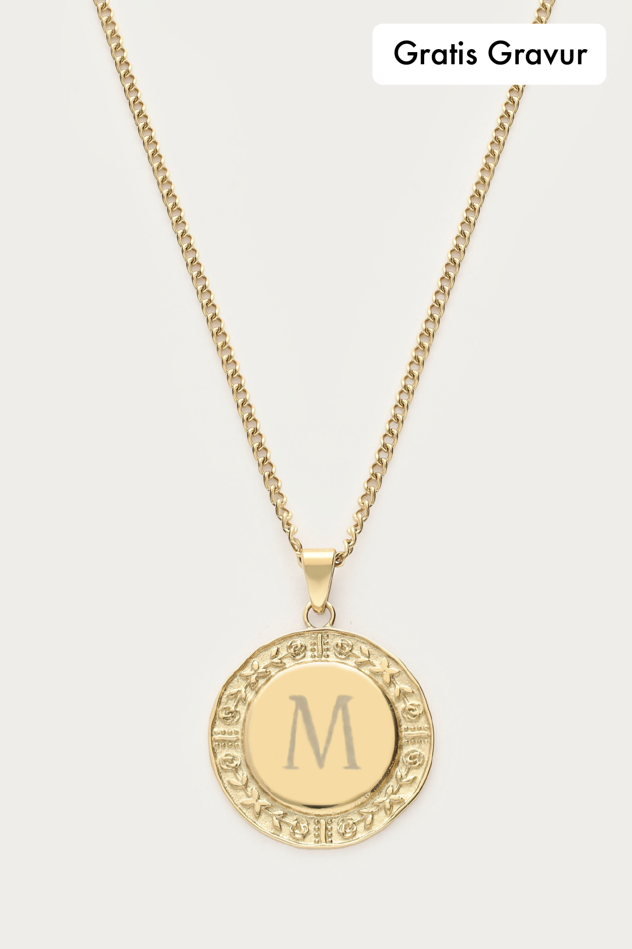 Atelier lange Kette mit Vintage-Anhänger