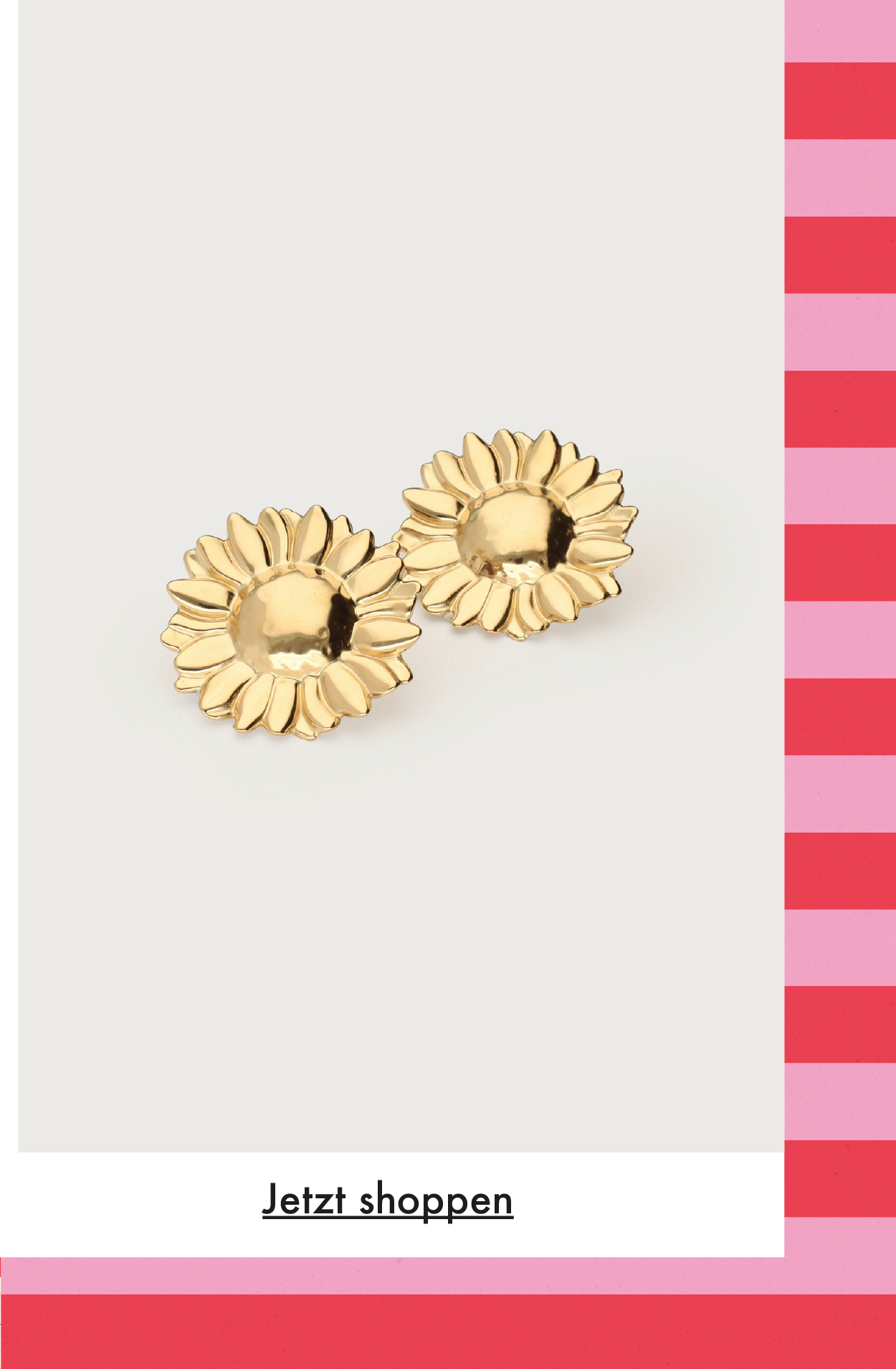 Ciao Statement-Ohrringe mit Sonnenblume