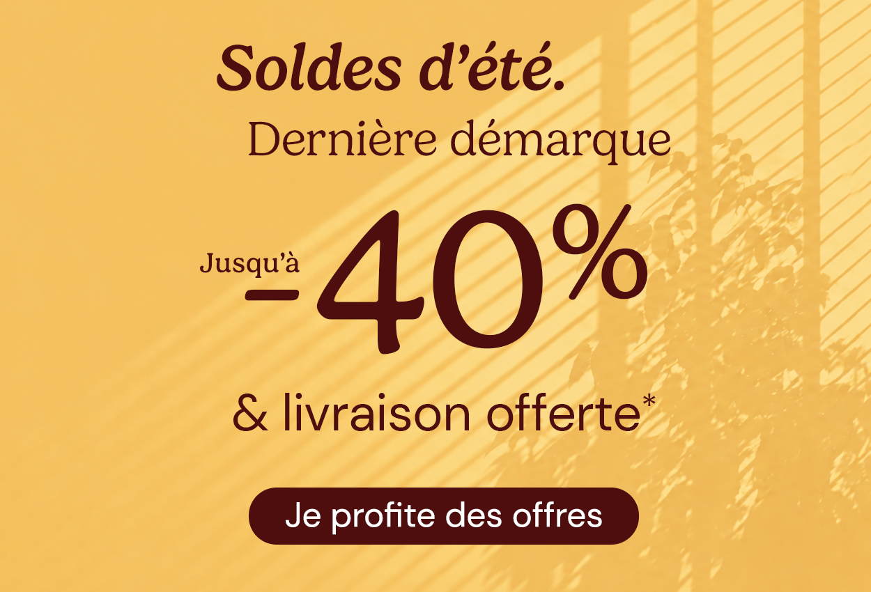 Soldes : jusqu'à -40% + livraison offerte