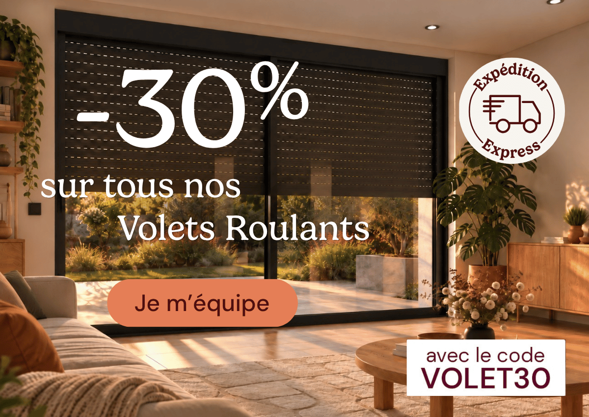 Dernières heures : -30% sur tous les volets roulants avec VOLET30