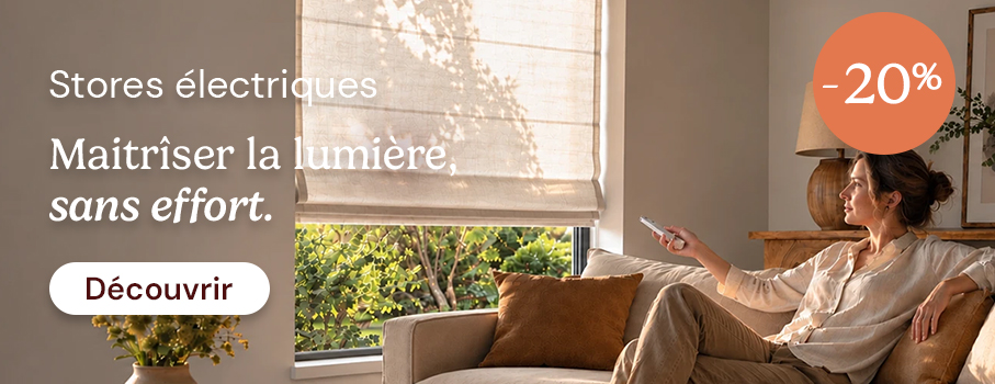 -20% sur les stores motorisés avec le code FOLIE20