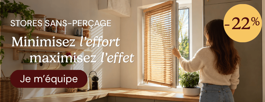 Stores sans perçage à -22%