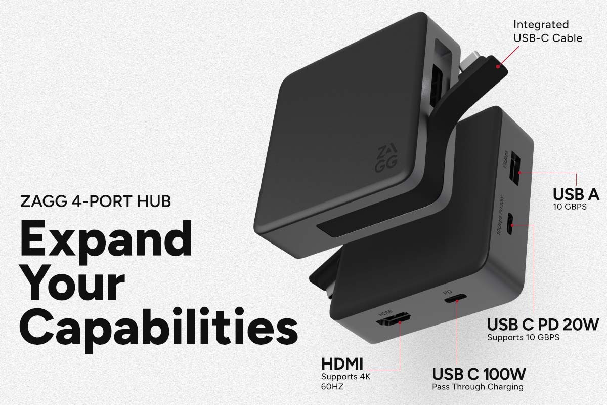 ZAGG 4-Port Hub Expand Your Capabilities