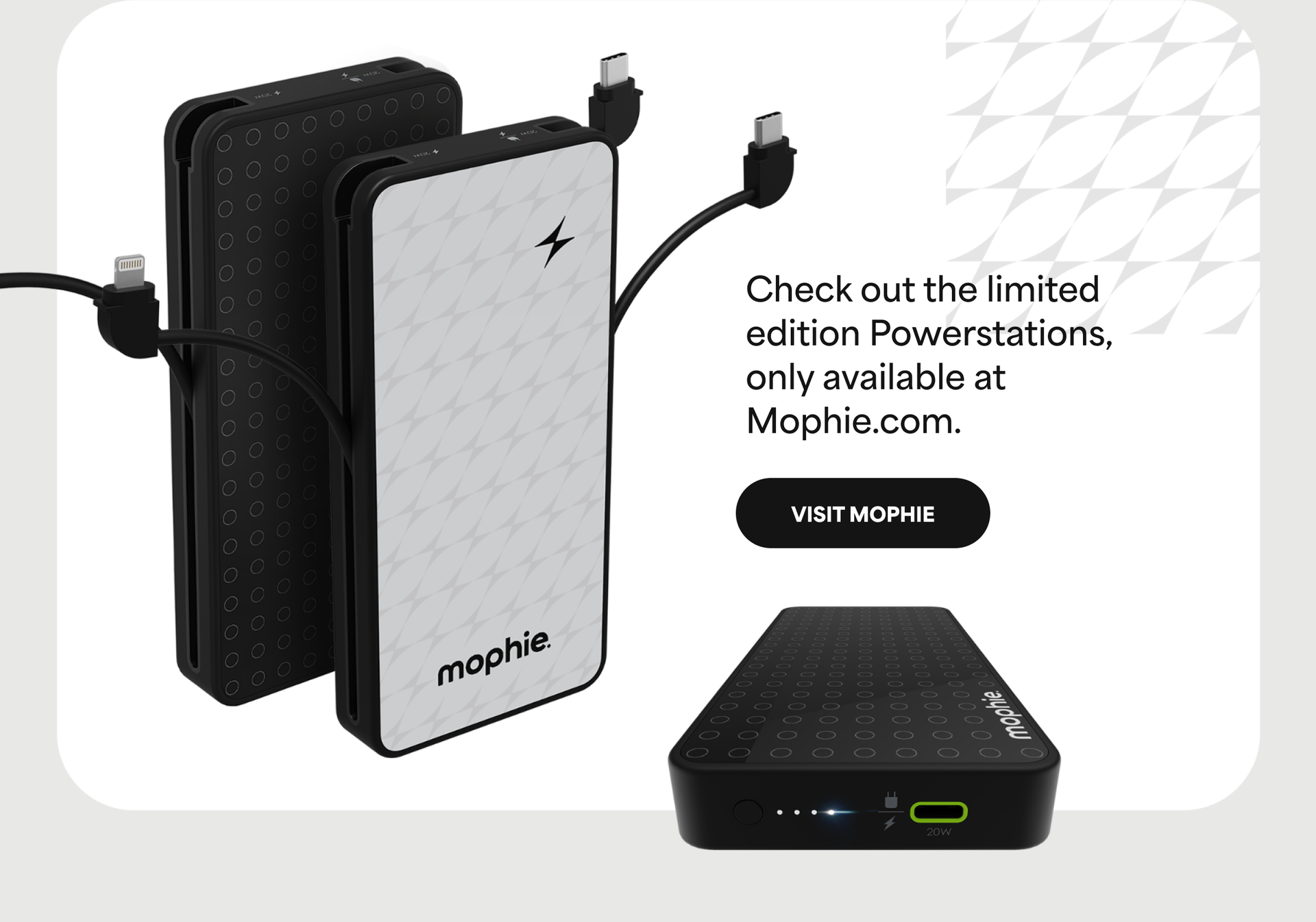 Limited Edition Powerstations, Only available at Mophie.com