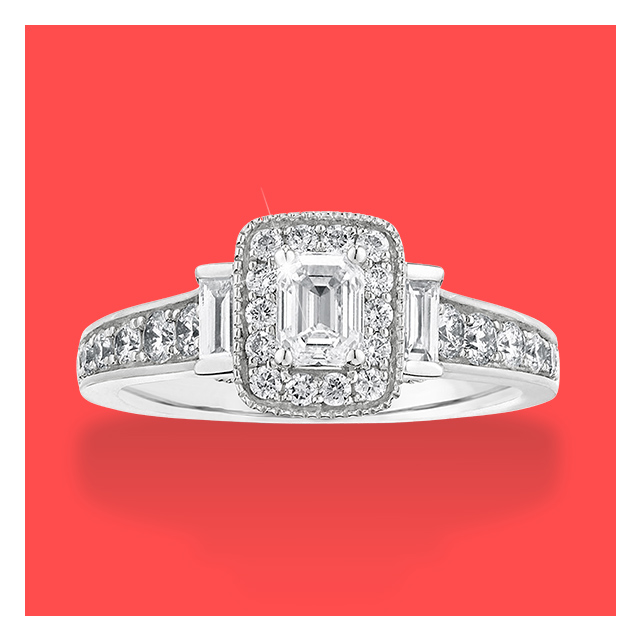 Vera Wang 18ct White Gold 0.95ct Diamond Engagement Ring