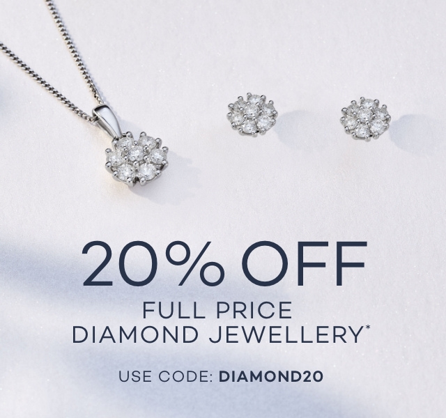 Save 20% off full price diamonds