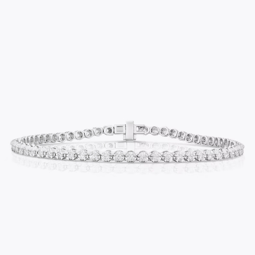 Platinum 1ct Diamond Claw Set Bracelet