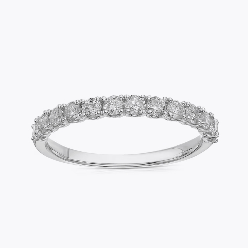 18ct White Gold 0.50ct Round Cut Eternity Ring