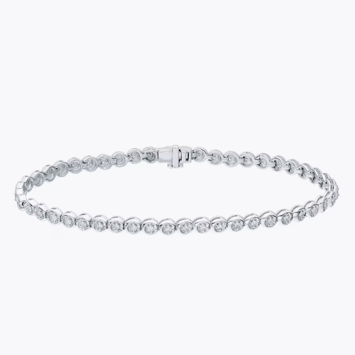 9ct White Gold 0.50ct Diamond Tennis Bracelet