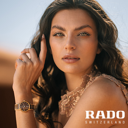 Rado Centrix Brown & Rose Gold Tone  Bracelet Watch