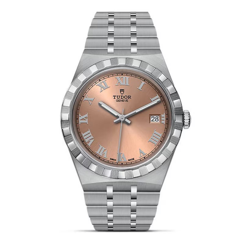 Royal 38mm Salmon Dial & Stainless Steel Bracelet 