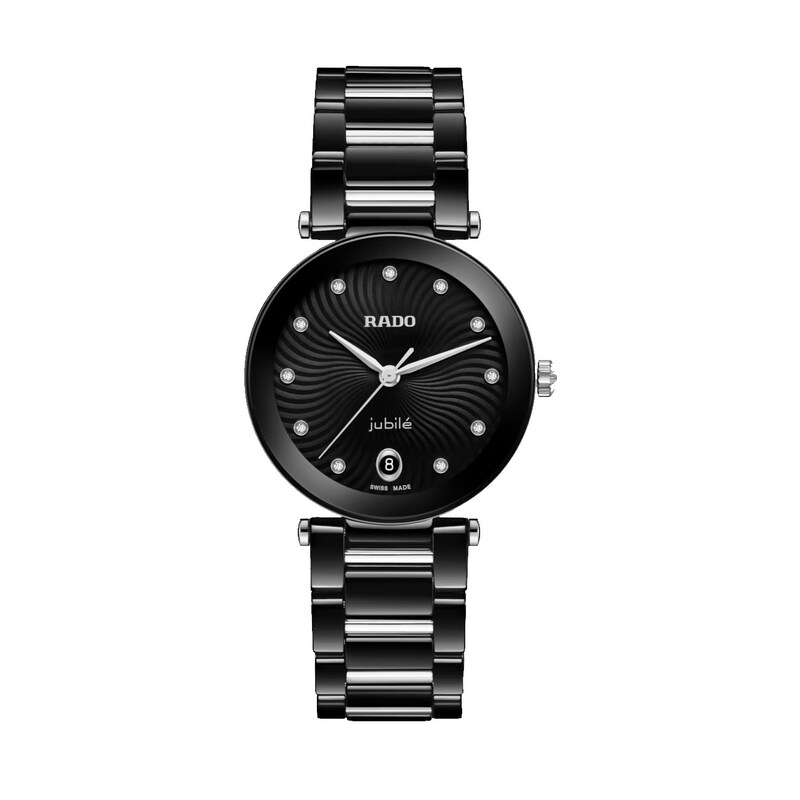 Rado La Coupole Jubilé Diamond & Black Ceramic Bracelet Watch