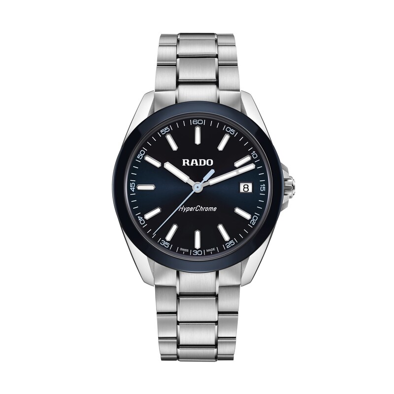 Rado HyperChrome Men's 41.5mm Blue Ceramic & Stainless Steel Watch