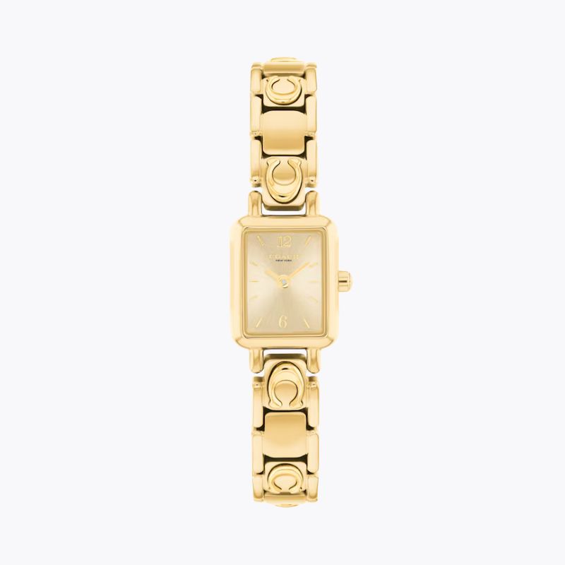 Coach Mara Women's Yellow Gold IP Bracelet Watch