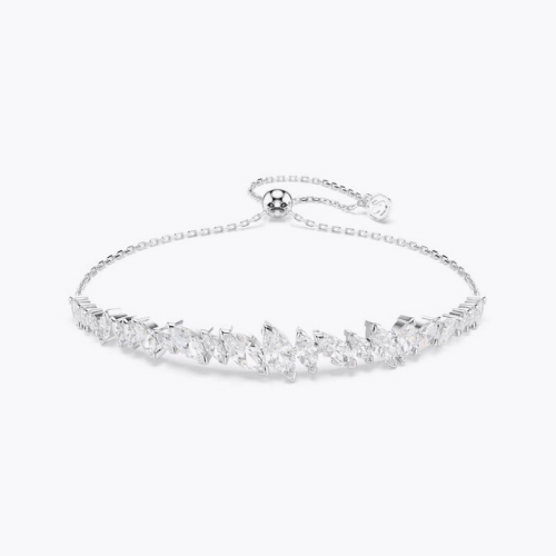 Swarovski Mesmera Silver Tone White Crystal Marquise Cut Bracelet