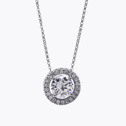 CARAT* LONDON Sterling Stone Set Border Pendant
