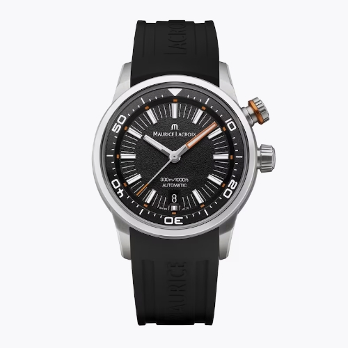 Maurice Lacroix PONTOS S Diver 42mm Men's Orange Strap Watch