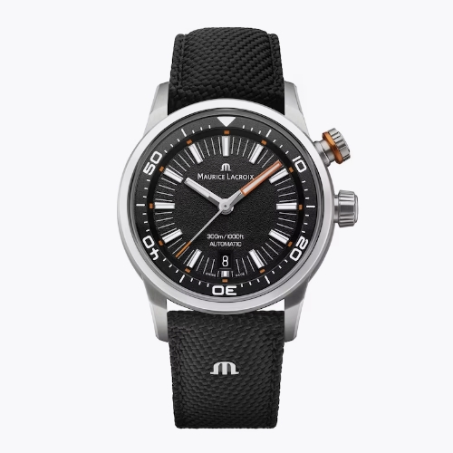 Maurice Lacroix PONTOS S Diver 42mm Men's Orange Strap Watch