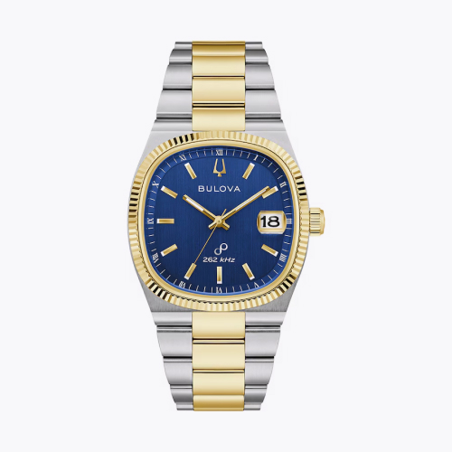 Bulova Super Seville 38mm Blue Dial & Two Tone Bracelet Watch Bulova Super Seville 38mm Blue Dial & Two Tone Bracelet Watch