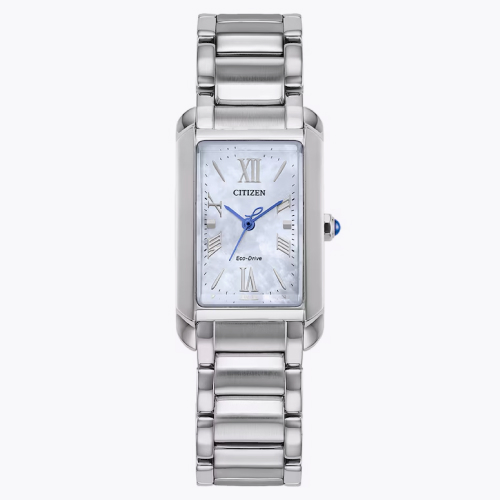 Citizen L Eco-Drive Women's Rectangle Stainless Steel Bracelet Watch