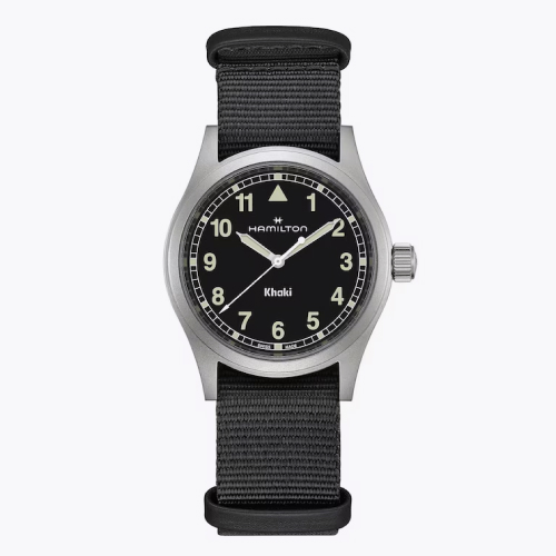 Hamilton Khaki Field Black Textile Strap Watch
