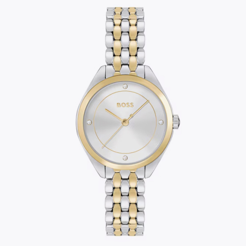 BOSS Mae Women's Silver Dial & Two Tone Link Bracelet Watch