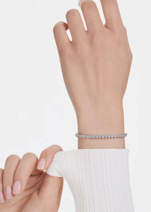 Swarovski Imber Emily Silver Tone & Grey Crystal Tennis Bracelet