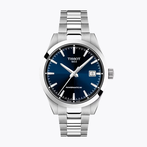 Tissot Gentleman 38mm Blue Dial & Stainless Steel Bracelet Watch