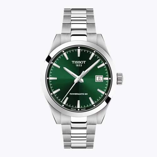 Tissot Gentleman 38mm Green Dial & Stainless Steel Bracelet Watch