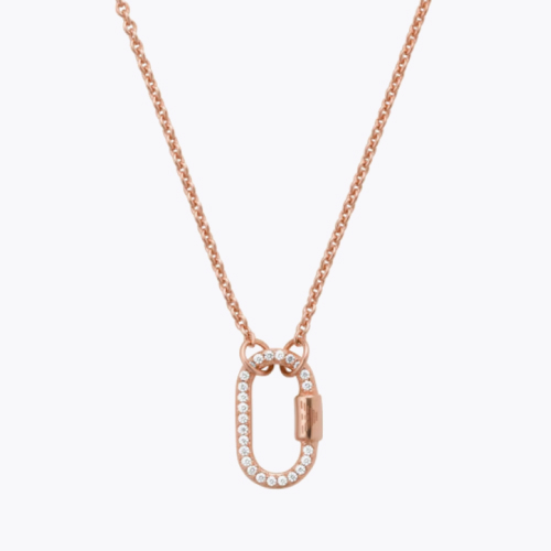 Emporio Armani Rose Gold Tone Cubic Zirconia Pendant