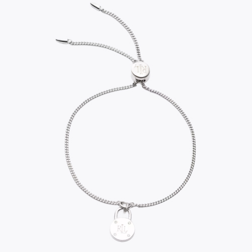 Lauren Ralph Lauren Sterling Silver Diamond Padlock Bracelet