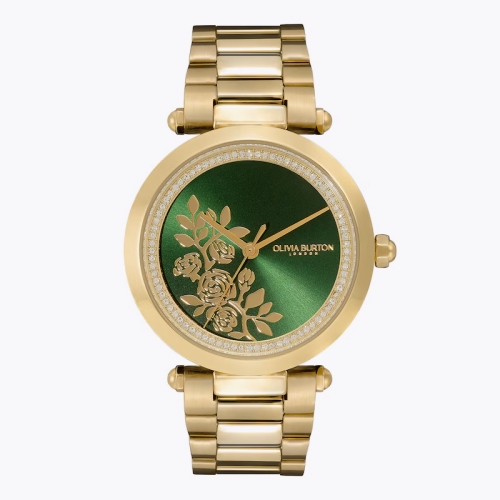 Olivia Burton Signature Florals Green Dial Ladies' Watch