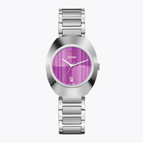 Rado DiaStar Original Automatic Purple Dial & Stainless Steel Watch