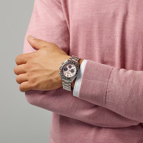 Seiko Prospex Speedtimer ‘Youngtimer’ 39mm Pale Pink Stainless Steel Watch