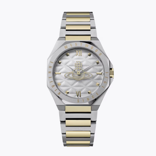 Vivienne Westwood The Aldgate White Dial & Two Tone Stainless Steel Bracelet Watch