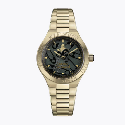 Vivienne Westwood Berwick Green Dial & Gold Tone Bracelet Watch