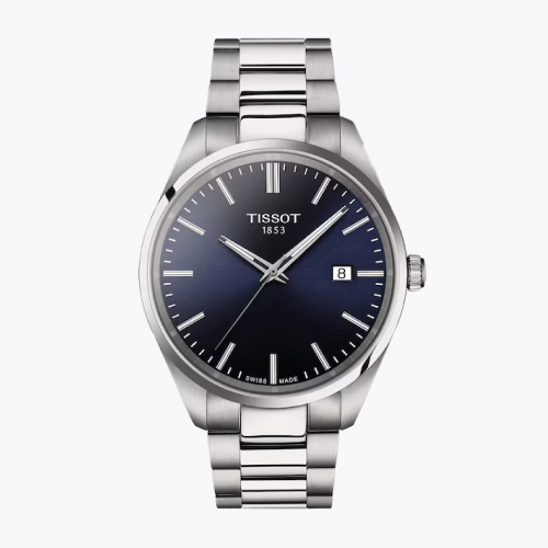 Tissot PR 100 Men's Blue Dial & Stainless Steel Bracelet Watch