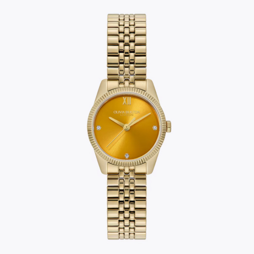 Olivia Burton Highbury 25mm Gold IP Sunray Watch