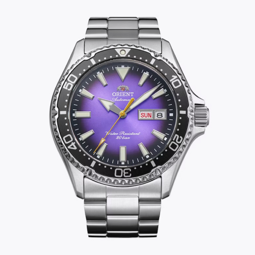 Orient Mako Kamasu Purple Dial Stainless Steel Bracelet Limited Edition Watch