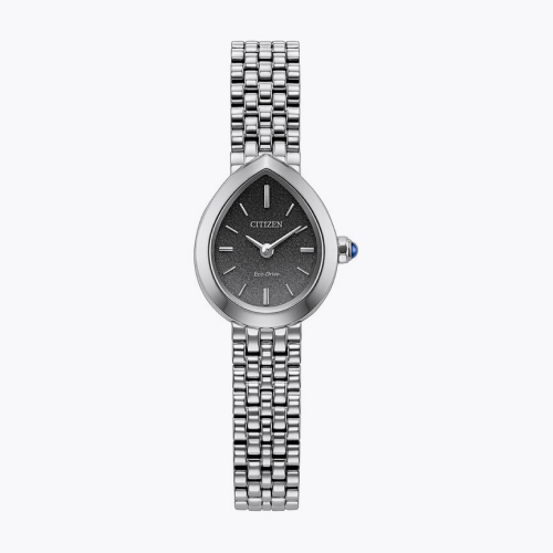 Citizen L Rainell Black Dial Stainless Steel Bracelet Watch