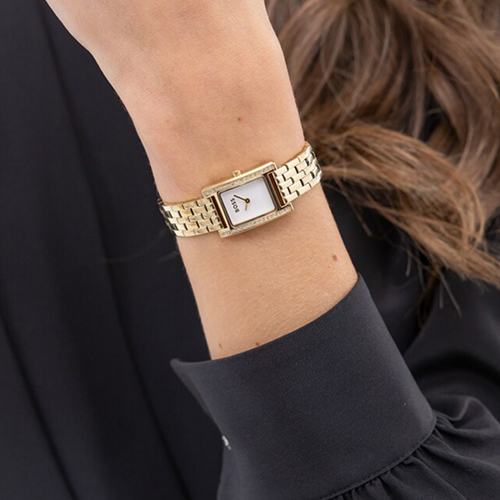BOSS Lucy Women's Precious Crystal & Light Gold IP Bracelet Watch