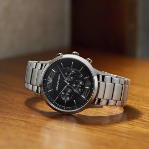 Emporio Armani Archetipo Chronograph Men's 43mm Stainless Steel Bracelet Watch