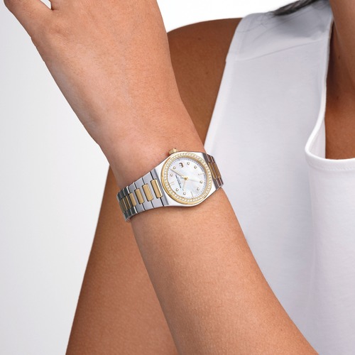Raymond Weil A.R.T. Date 30mm Mother Of Pearl Dial & Diamond Two Tone Watch