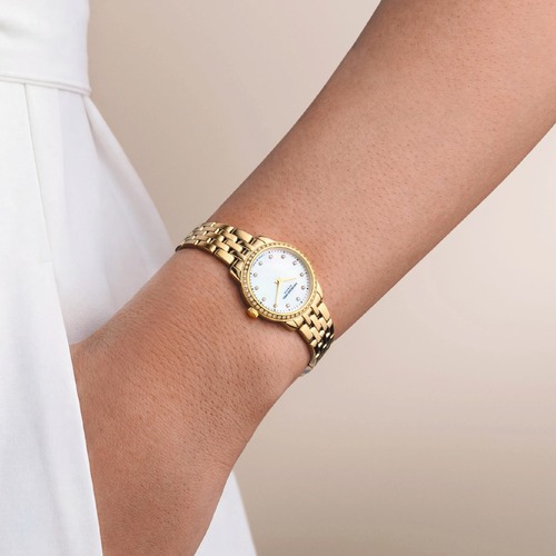 Raymond Weil Toccata Classic 24mm Lab Grown Diamond Bezel & Yellow Gold PVD Watch